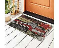 Antisporcotappetino Cinema Cinema Ammetti Un Biglietto Tappetino da Bagno Facile da Pulire Zerbino Antiscivolo Tappeto Esterno per Terrazzo Giardino Camera Letto 40X60Cm