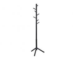 AC Design Furniture Yannick Appendiabiti, H: 176 x l: 51 x P:45 cm, Nero, Legno di albero della gomma, 1 pz.
