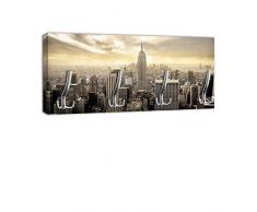 Appendiabiti da parete DG221 con design con lo skyline di New York, dotato di ganci
