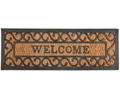 Esschert's Design RB169, zerbino in Gomma e Fibra di Cocco con Scritta in Inglese "Welcome"