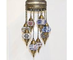 Lampada da soffitto a forma di lampadario a, lampada da tavolo a forma di lanterna, lampade a sospensione a sospensione stile marocchino, da TK Bazaar