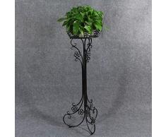 Genven Espositore Vintage European-tyle Iron Art, portacappelli per balconi a Balconcino, Opzionale a Tre Colori, Due ême, Home Helve (Colore: Black-95 * 38cm) (Dimensione : Black-95 * 38cm)