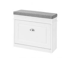 SoBuy Scarpiera salvaspazio Slim, portascarpe salvaspazio Regolabili bianco L60*P24*A51 cm FSR82-K-W