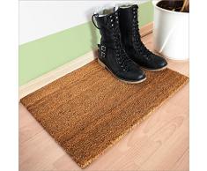 Relaxdays Zerbino d'ingresso-Zerbino Sporco e per recuperare Il Fango in Fibra di Cocco 60 x 40 cm, Colore Marrone, zerbino per Ingresso/Interni in Fibra di Cocco, resitente allŽUsura e Robusto