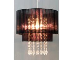 Lampadario Smartwares 6000.151 Amy â Tessuto â Nero