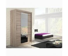 JUSThome Iness Armadio ingresso Guardaroba (AxLxP): 200x150x58 cm Colore: Tartufo