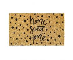 Banzaii Zerbino in Cocco 40 x 70 cm Tappeto Ingresso Casa Antiscivolo da Esterno o Interno - Home Sweet Home Pois