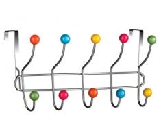 Premier Housewares Appendiabiti da porta con 10 ganci e pomelli multicolore