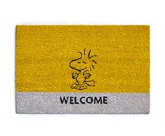 Excelsa Peanuts Zerbino Ingresso Woodstock, Fibra di Cocco, Giallo, 40 x 60 cm
