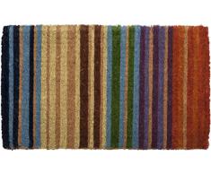 Entryways - Zerbino in fibra di cocco, tessuto a mano, motivo: Arcobaleno, 40 x 60 cm