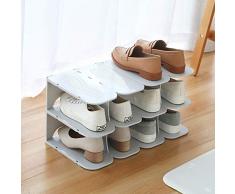 XIAOMEI Giapponese Scaffale Porta Scarpe Portascarpe Mensola Torre Scatole Scarpe Portascarpe Mobiletto Guardaroba Organizer Scarpe Bagno Armadi 12 Coppia-d