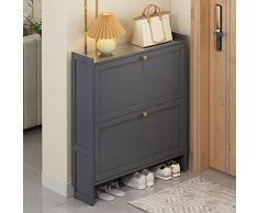 Scarpiera Autoportante SPOFLYINN Con Cassetti Ribaltabili – 19 Paia Di Scarpe, Armadio Per Ingresso, Nero 107.8 Cm - 4