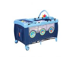 YXLONG Culla Lettino Portatile Installazione Senza Attrezzi Lettino Viaggio Richiudibile Giocare E Dormire con Portacappelli,125 * 66 * 77CM,OceanSeries