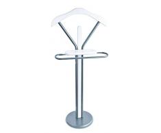 AVANTI TRENDSTORE - Suit - Servomuto in Metallo Cromato/Bianco. Dimensioni Lap 50x107x31,5 cm
