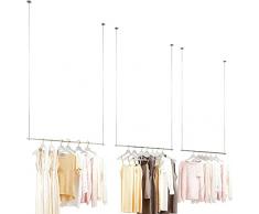 Appendiabiti Regolabile, Appendiabiti a soffitto sospeso, Appendiabiti da Appendere for Abiti da Sposa, Espositore for Negozi di Abbigliamento for finestre (Size : 60cm/23.6in)