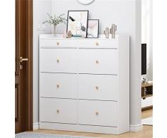 ZWEBY Armadio per Scarpe da corridoio Simputivo for la casa delle Scarpe da Scarpe da Scarpe da Scarpe da Scarpe da Scarpe (Colore : Bianca, Size : 129x24x120cm)