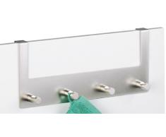 Zeller 13862 Appendiabiti da porta in acciaio INOX, 32 x 5,5 x 13,5 cm