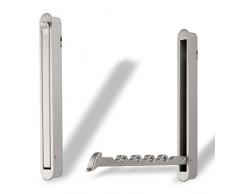 Moderno Gancio Pieghevole ZILLY da Fresare Cromo opaco AxL 140 x 16 Distanza Fori 128 mm Gancio Appendiabiti Attaccapanni Porta-Cappelli pieghevole di SO-TECH®