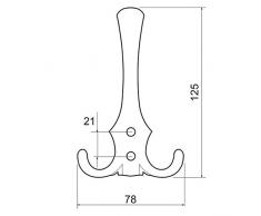 SO-TECH Moderno Gancio per Cappotti Portacappelli Lena Appendiabiti Lungo Finitura Cromo Lucido