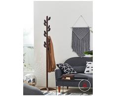 WAZY Portacappelli in legno massiccio per uso domestico Portico per pavimento rimovibile verticale Salvaspazio verticale salvaspazio (186 * 45 * 45 cm) Nero (Colore : D)