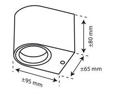 Ranex 5000.466 Bastia Lampada da Parete Ovale a LED SMD, Ip44, Acciaio Spazzolato, elettrico