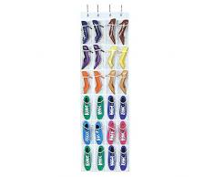 Dailyart 24 tasche sopra la porta scarpe Organizer Mensola appendiabiti scaffale supporto Organizer gancio, bianco