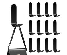 YiliYa 12 Pezzi Gancio Autoadesivo in Acciaio, 3M InoxGanci Adesivi, Gancio Autoadesivo in Acciaio Inox, Autoadesivo Ganci Portasciugamani Gancio Appendiabiti Appiccicosi Gancio Asciugamano