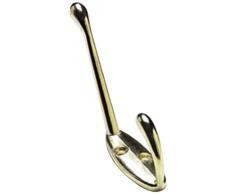 Bulk Hardware BH01127 - Gancio appendiabiti e cappelli, ottonato, confezione da 2
