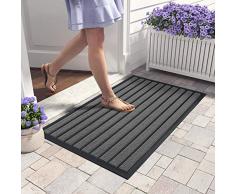 Color G Zerbino Ingresso Esterno, Zerbino Esterno Antiscivolo, Tappeto Ingresso Esterno Impermeabile, Lavabile, Tappeto per Esterno, Interno, Entrata (Grigio, 60x90cm)