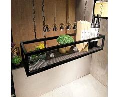 DTDMY Scaffale per soffitto Portabica per Vino Porta Bicchieri da Vino, scaffale per Bar in Metallo Appendiabiti in Metallo, Soggiorno Decorazioni da Cucina (Size : 60x25x15cm)