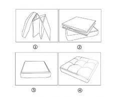 YLCJ Sgabello Contenitore Panca Pieghevole Petto Giocattolo Cambio Scarpe Cassapanca e armadietto Divano in Pelle Sgabello-C 31x31x31cm (12x12x12)