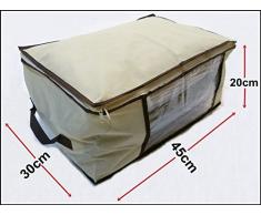 Generic NV _ 1001002544 _ NH _ EUR17.. 45 x 30 x 20 cm copripiumino box sotto letto Hes S baule cassapanca vestiti scarpe C T copripiumino per letto beige Big Storage box Toys U