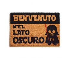 WELCOMAT - Zerbino Ingresso Esterno Benvenuto Nel Lato Oscuro - Dimensioni 40x60 cm - Zerbino Ingresso Casa Simpatico, In Fibra Naturale di Cocco, Resistente - Con Base Antiscivolo