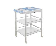 Geuther 4842 Ripiano fasciatoio Clarissa, con ripiano, fasciatoio, ruote, altezza di lavoro 86 cm, bianco