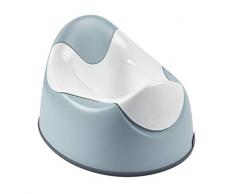 Béaba 920357- Vasino di Apprendimento, WC Ergonomico per Bambini, Antiscivolo, Igienico per i Neonati, Facile da Pulire e Rippore, Maniglie sulla Tazza per Tenersi, Made In France, Blu