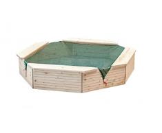 Woodyland 130 x 130 x 27 cm con sabbiera protettivo (Natural)