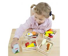 Melissa and Doug Giochi di legno Set cibo in legno