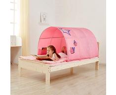 Mogicry Tenda letto bambino letto a baldacchino letto artefatto letto principessa gioco casa ragazzo bambini gioca tenda con tappetino regalo di compleanno ragazza per i bambini 1 +(140*100*80 cm)
