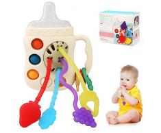 Ballery Montessori Giocattolo per Bambini, Tirare la Corda Educativo, Giocattoli Bambino 1 2 3 Anno, Multicolore, Giochi sensoriali per Neonati