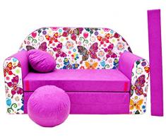 Pro Cosmo Divano da Bambini con pouf Omaggio, Pedana e Cuscini - M33