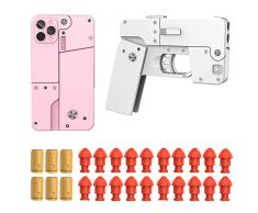 Pistola Giocattolo Handyform Pistola Giocattolo Pieghevole, Scivolo Azione Proiettili di Gomma Morbida Pistola di Tiro Set di Giocattoli per Bambini Gioco di Formazione e Gioco