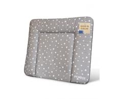 pic Bear - Fasciatoio, facile da pulire, materassino per fasciatoio, cuscino per fasciatoio, 85 x 72 cm, motivo stelle, grigio-bianco