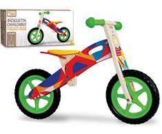 Teorema Bicicletta Cavalcabile Senza Pedali in Legno per Bambini, Multicolore, Unica, 40594