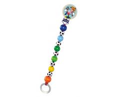 Hess 13685 - Bambino Giocattolo in Legno, Ciuccio, Catena, Clip, Ragazzo di Calcio