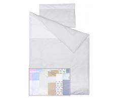 Copripiumino lettino 70x140cm + Federa Cuscino - 100% Cotone - Mis - 100x135cm, 30x60cm - Vizaro - Linee Grigie