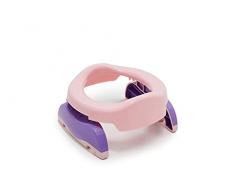 Vasino portatile per bambini, pieghevole, compatto e adattabile (rosa)