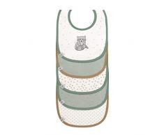 Lässig Racoon 1311002250 Set Bavaglini Impermeabile per Bebè, 3-18 Mesi, Multicolore