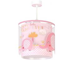 Dalber Little Elephant Lampada da soffitto per bambini, 60 W, rosa