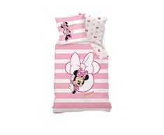 Disney Completo Letto Minnie, Cotone, Rosa, 140Â x 200Â cm