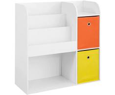 SoBuy Libreria montessoriana per bambini Scaffale portagiochi Portariviste L89*P35*A88 cm, KMB37-W